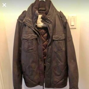 Abercrombie Fitch genuine Leather bomber jacket